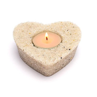 Bougeoir cœur en cristal de roche | Pieralune