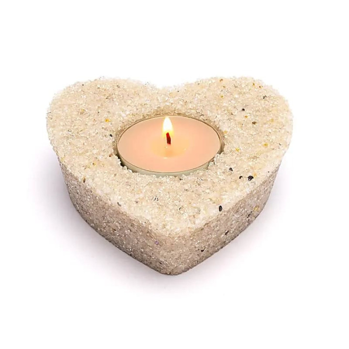 Bougeoir cœur en cristal de roche | Pieralune