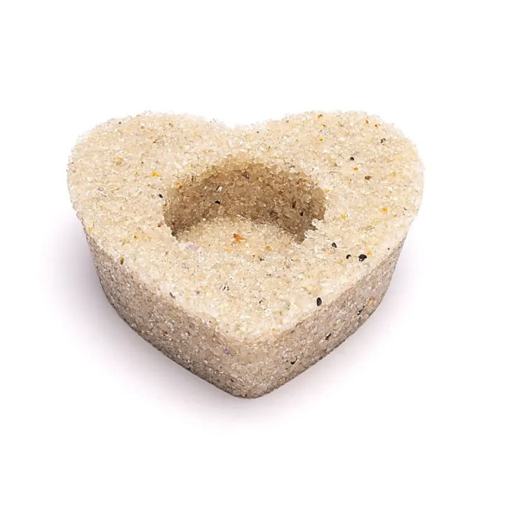 Bougeoir cœur en cristal de roche | Pieralune