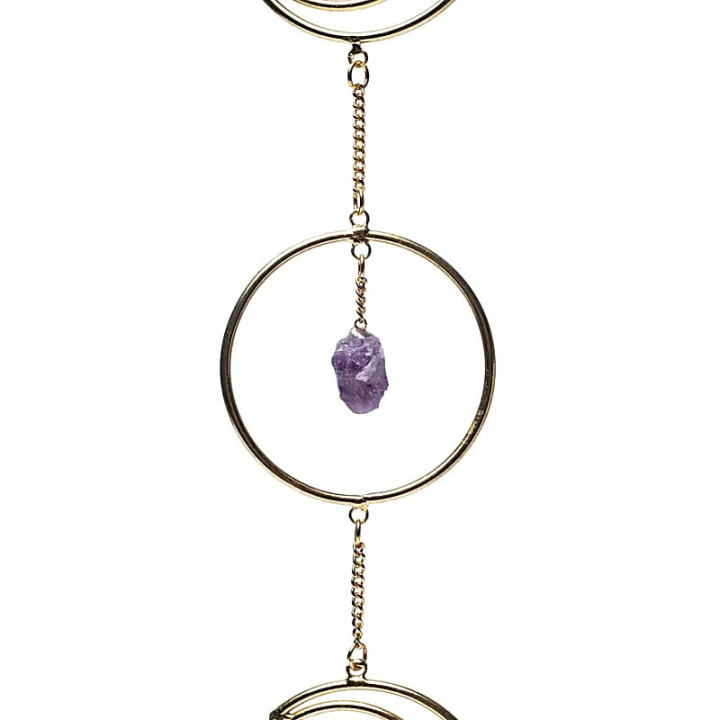 Pendentif fenêtre phases lunaires verticales couleur or | Pieralune
