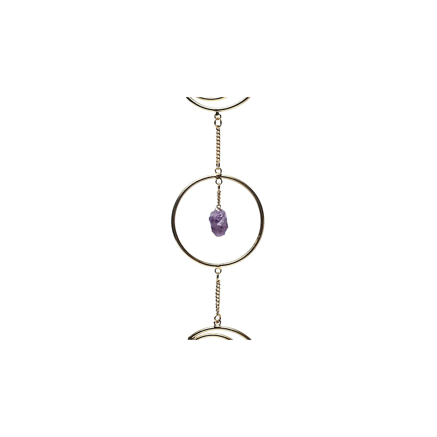 Pendentif fenêtre phases lunaires verticales couleur or | Pieralune