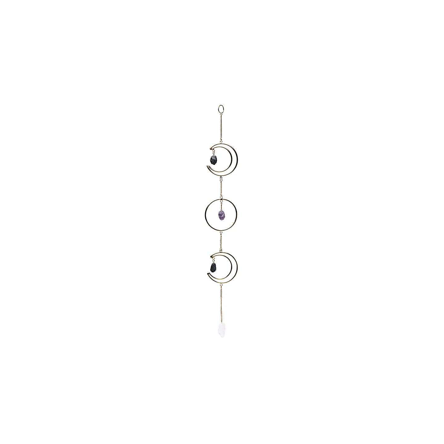 Pendentif fenêtre phases lunaires verticales couleur or | Pieralune