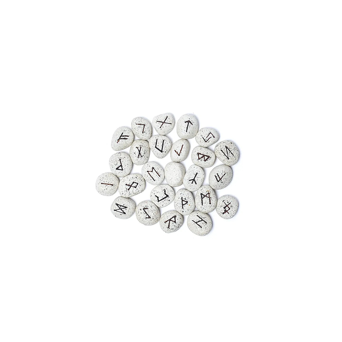 Jeu Oracle Runes en céramique dans un sac en coton | Pieralune