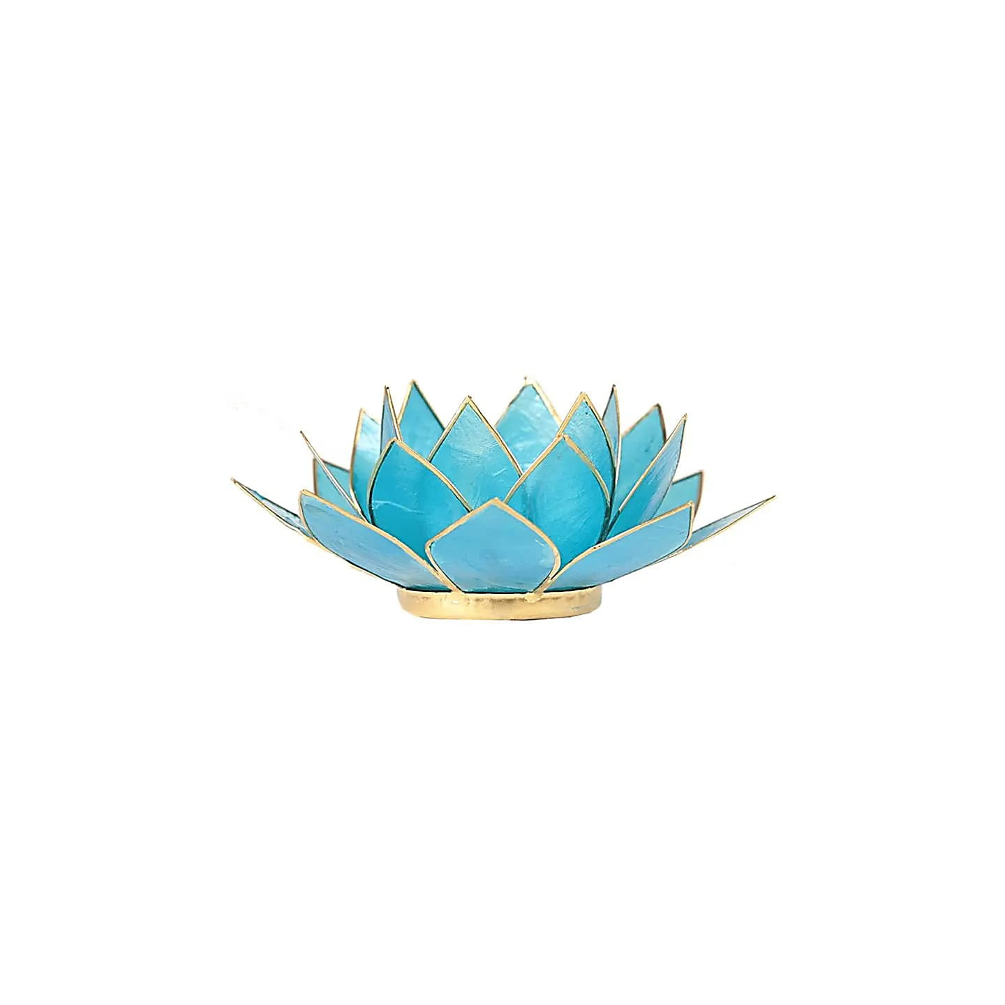 Eclairage Lotus 5° Chakra bleu & or | Pieralune