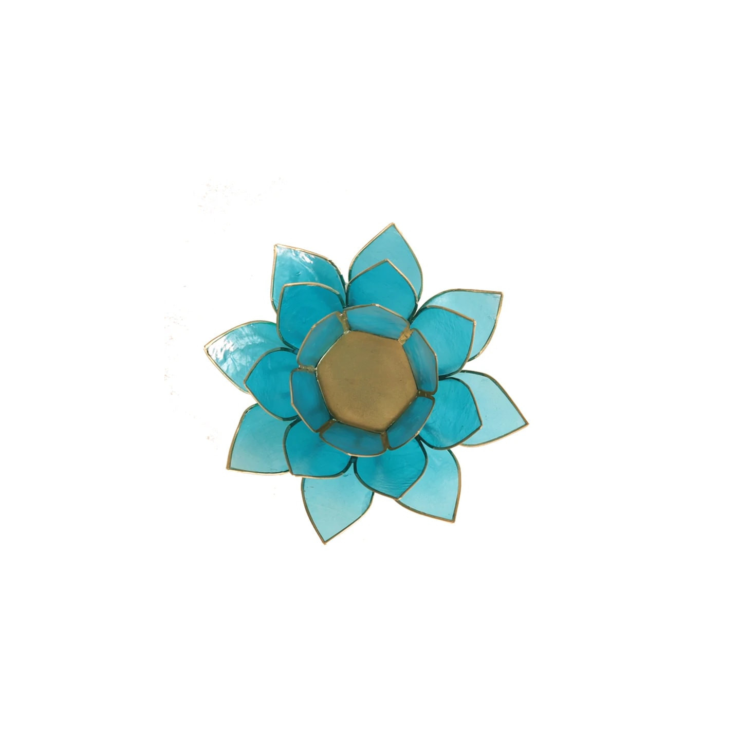 Eclairage Lotus 5° Chakra bleu & or | Pieralune