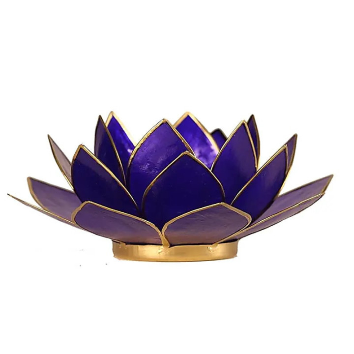 Eclairage Lotus 6° Chakra indigo & or | Pieralune