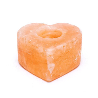 Bougeoir en cristal de sel coeur | Pieralune