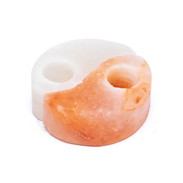 Bougeoir en cristal de sel yin yang | Pieralune