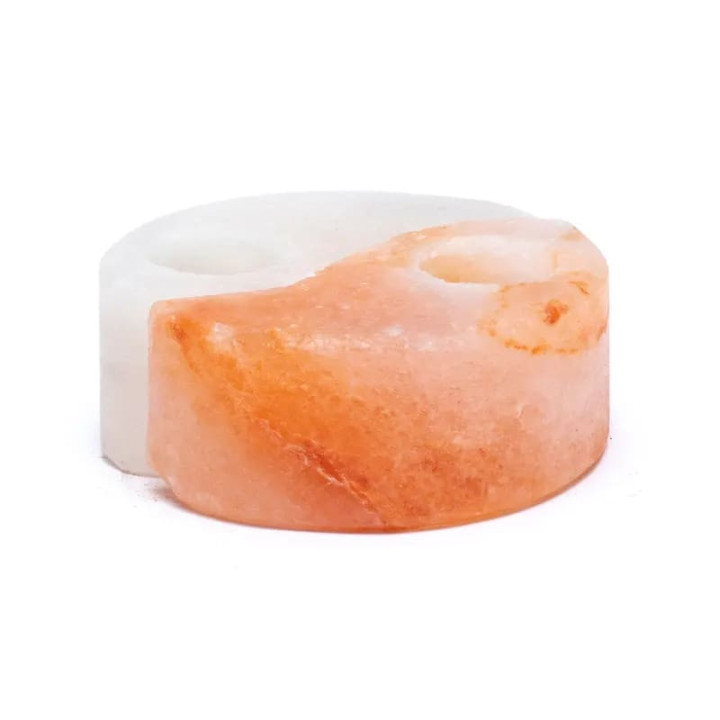 Bougeoir en cristal de sel yin yang | Pieralune