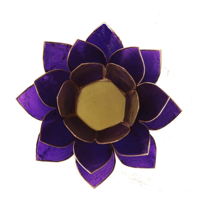 Eclairage Lotus 7° Chakra violet & or | Pieralune