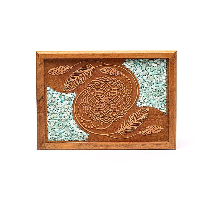 Boîte à tarot ou à bijoux attrape-rêves amazonite | Pieralune