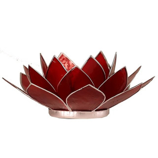 Eclairage Lotus 1° chakra rouge/argent | Pieralune