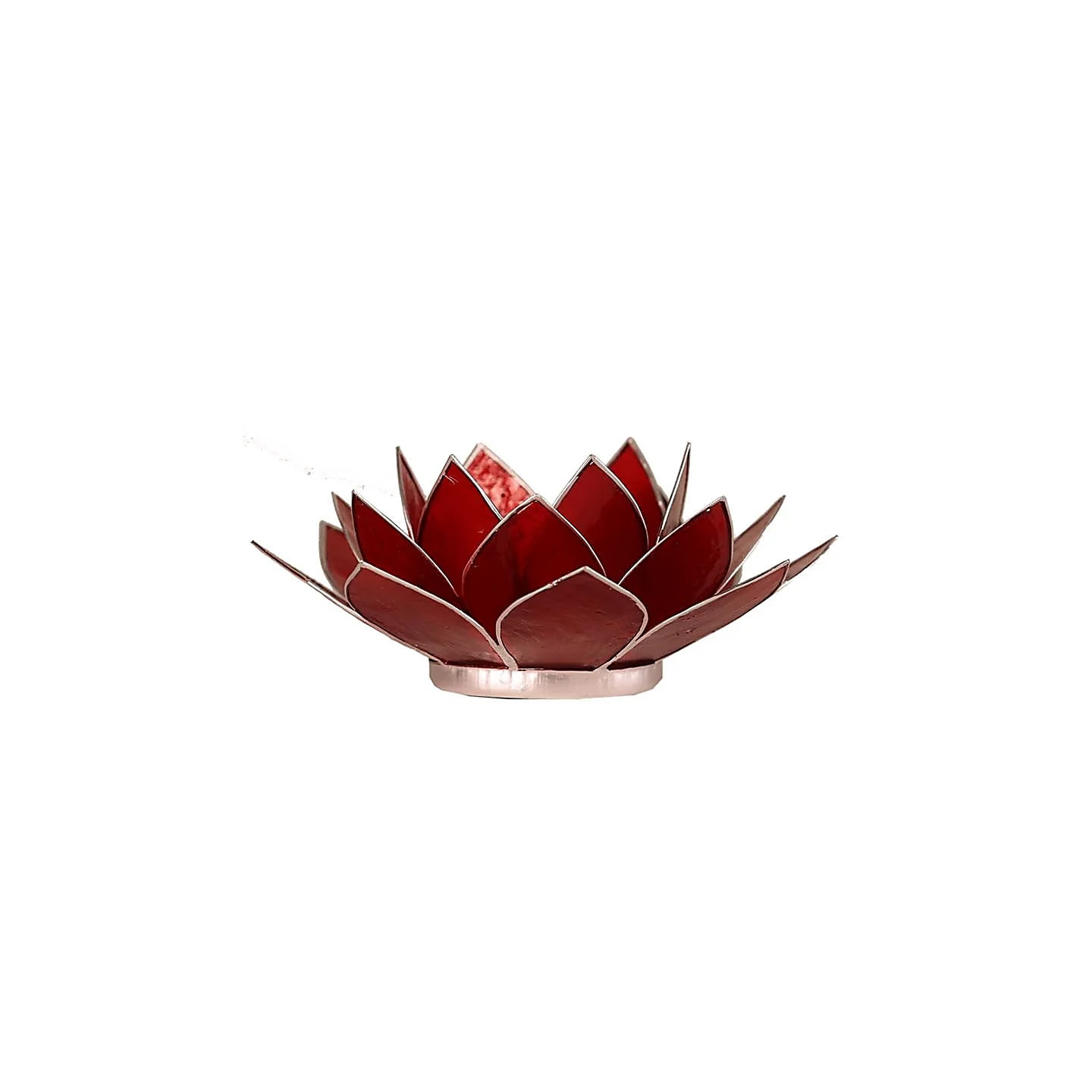 Eclairage Lotus 1° chakra rouge/argent | Pieralune