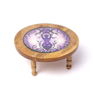 Table d'appoint en bois Déesse de la lune, impression s... | Pieralune