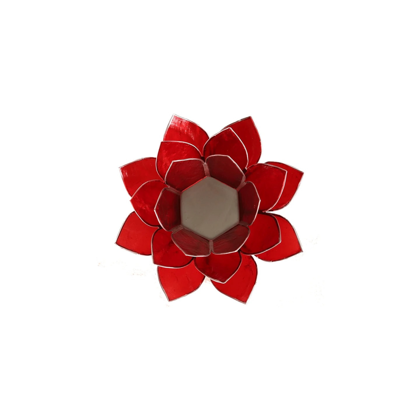 Eclairage Lotus 1° chakra rouge/argent | Pieralune