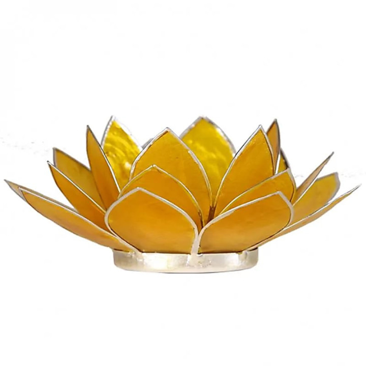 Eclairage Lotus 3° chakra jaune & argent | Pieralune