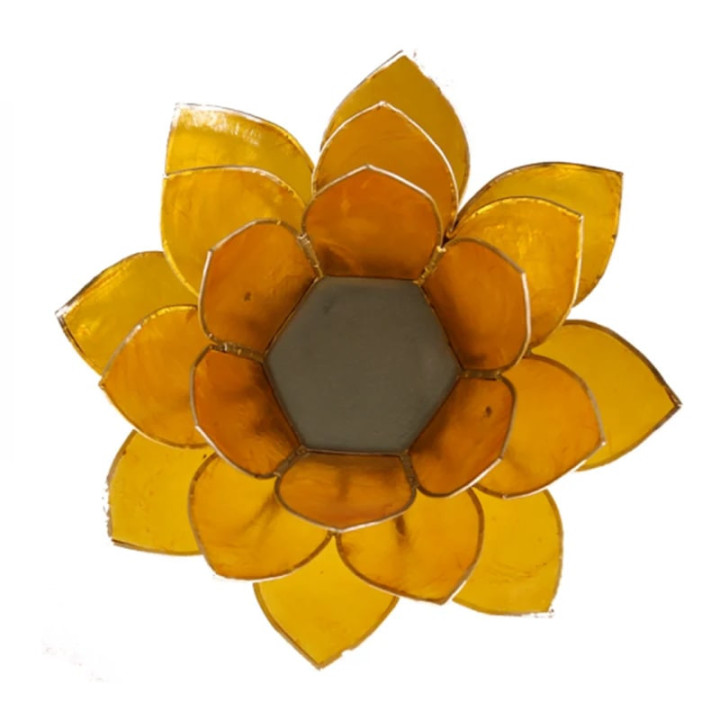 Eclairage Lotus 3° chakra jaune & argent | Pieralune