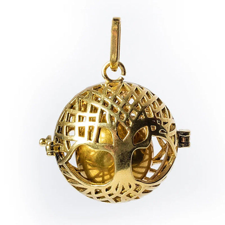 Pendentif grossesse Arbre de vie boule harmonie couleur or | Pieralune