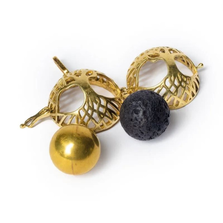 Pendentif grossesse Arbre de vie boule harmonie couleur or | Pieralune