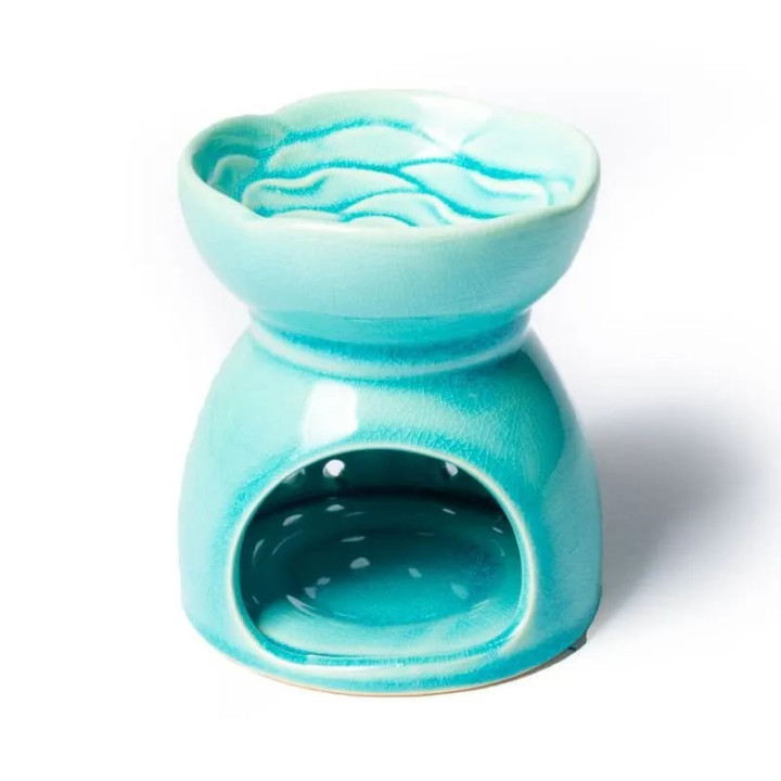 Brûleur à huile Arbre de Vie céramique turquoise | Pieralune