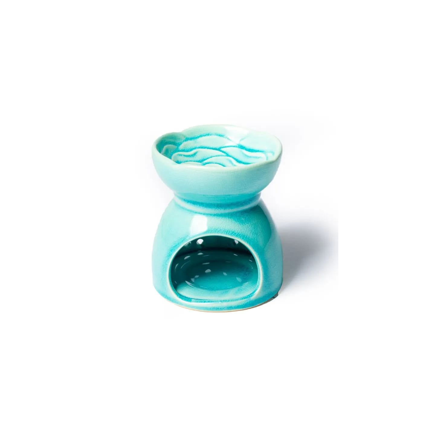 Brûleur à huile Arbre de Vie céramique turquoise | Pieralune