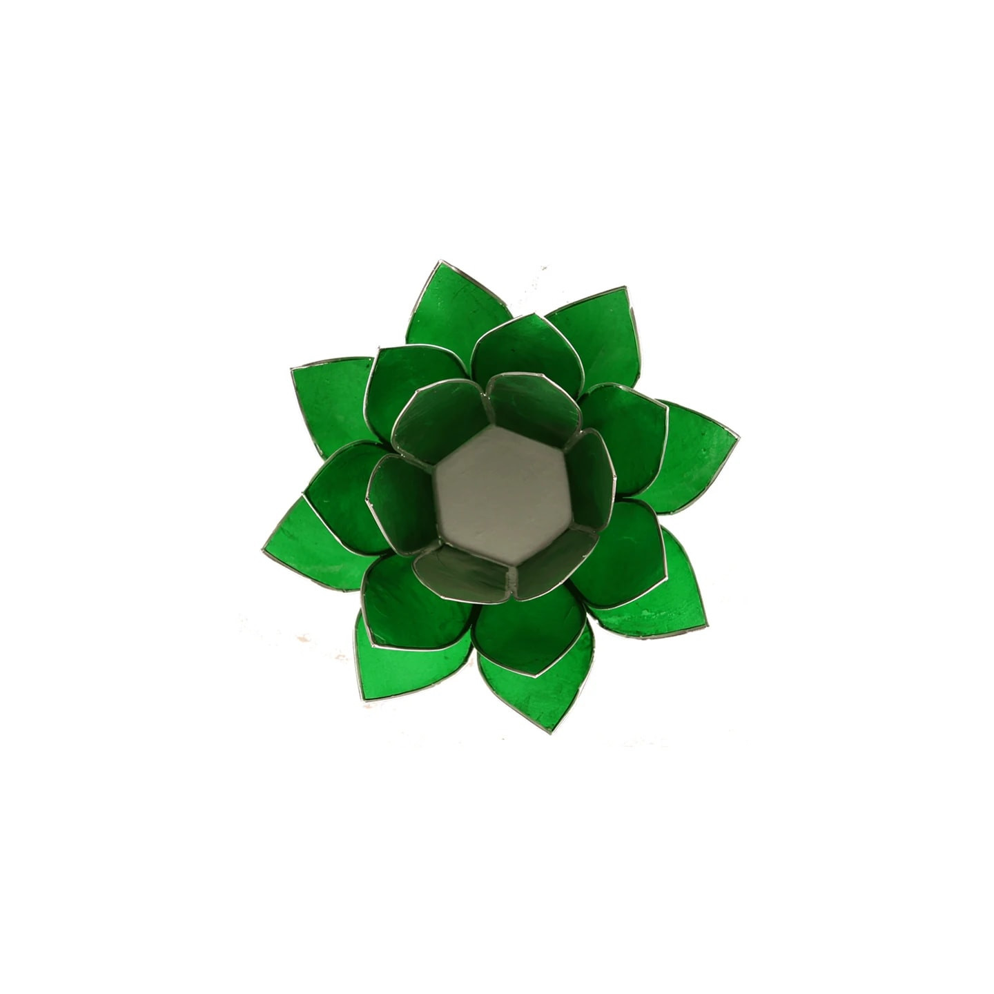 Eclairage Lotus 4° Chakra vert & argent | Pieralune
