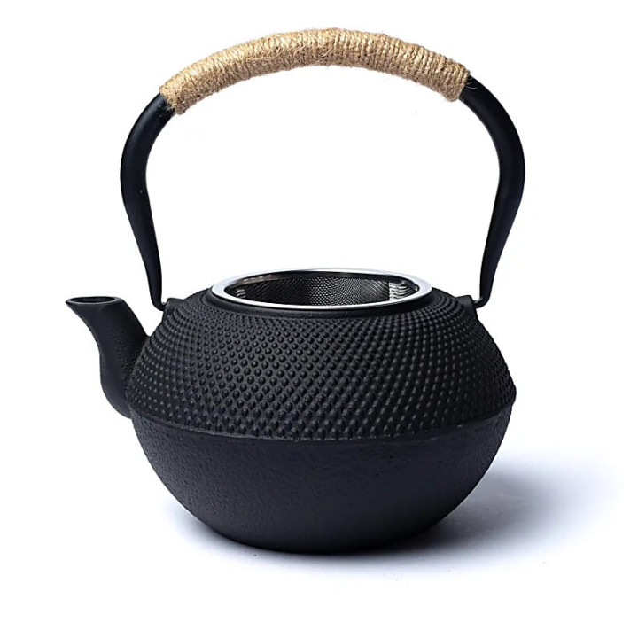 Théière Tetsubin en fonte 1,2 litre noire (sans revêtem... | Pieralune