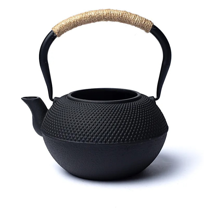 Théière Tetsubin en fonte 1,2 litre noire (sans revêtem... | Pieralune