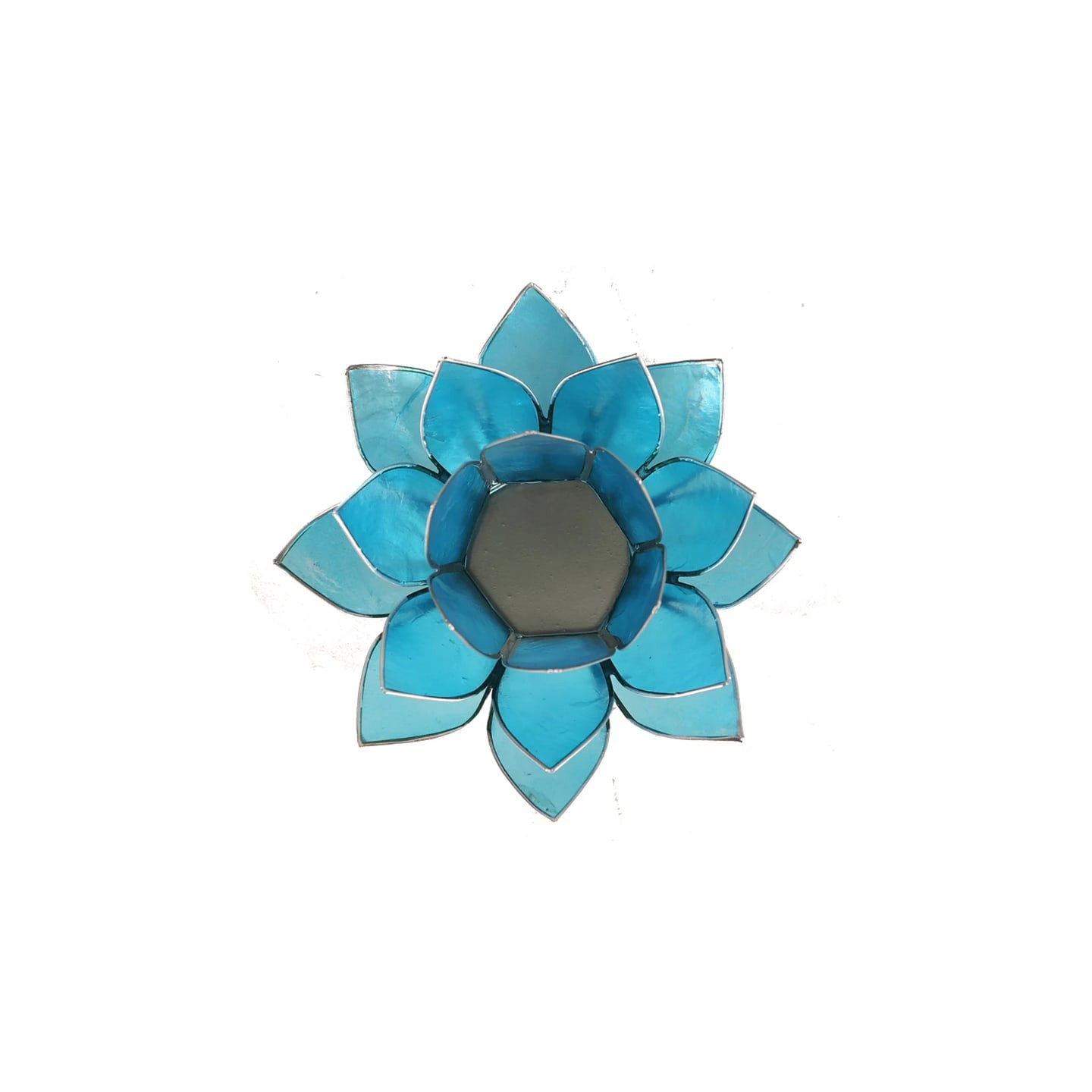 Eclairage Lotus 5° chakra bleu & argent | Pieralune