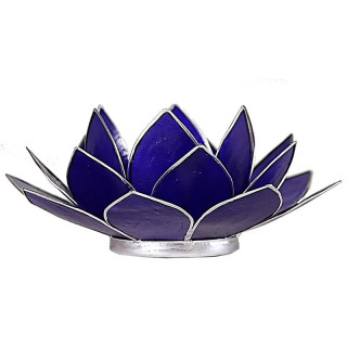 Eclairage Lotus 6° chakra indigo argent | Pieralune