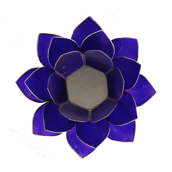 Eclairage Lotus 6° chakra indigo argent | Pieralune