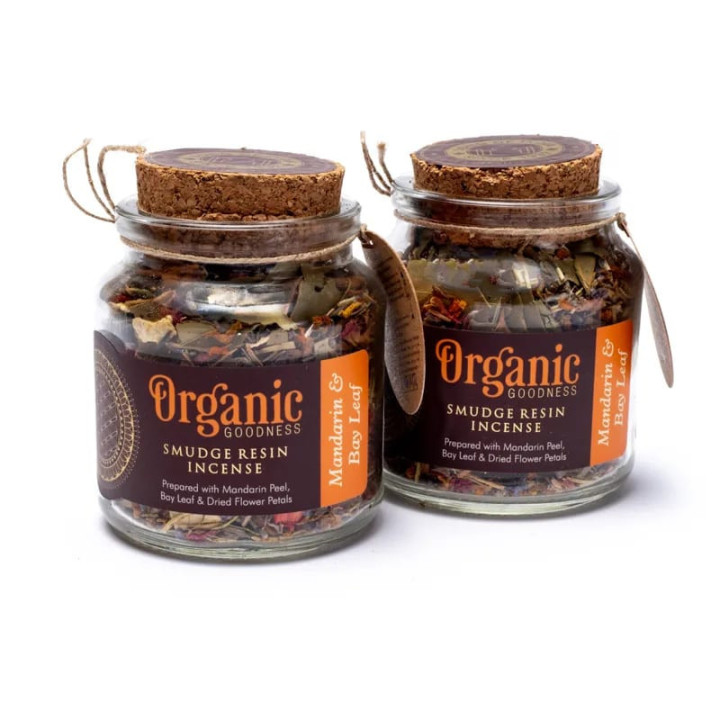 Encens Résine Smudge mandarine et feuille de laurier | Pieralune