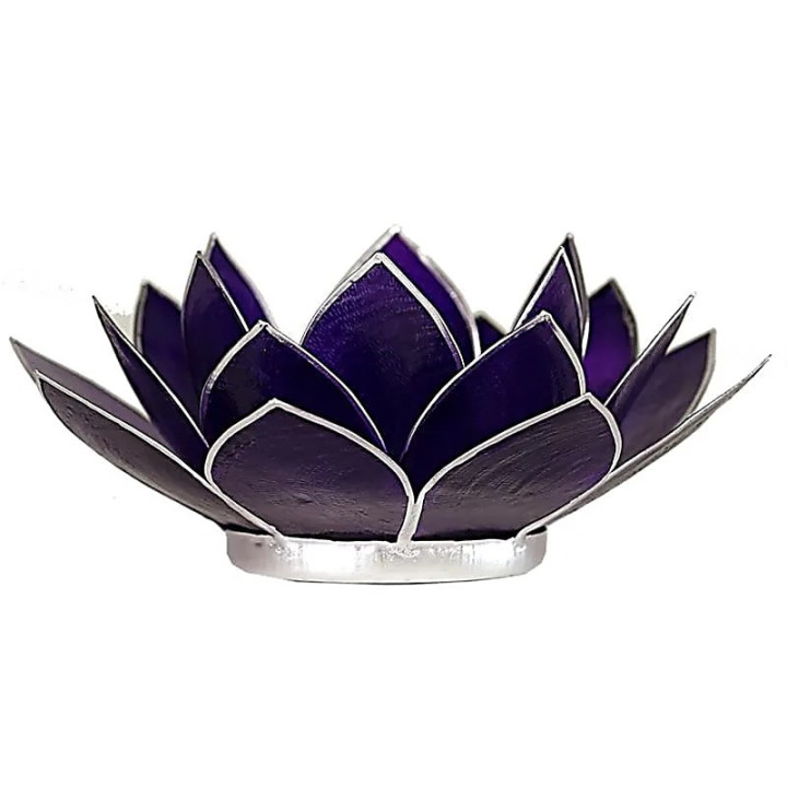 Eclairage Lotus 7° chakra violet &argent | Pieralune