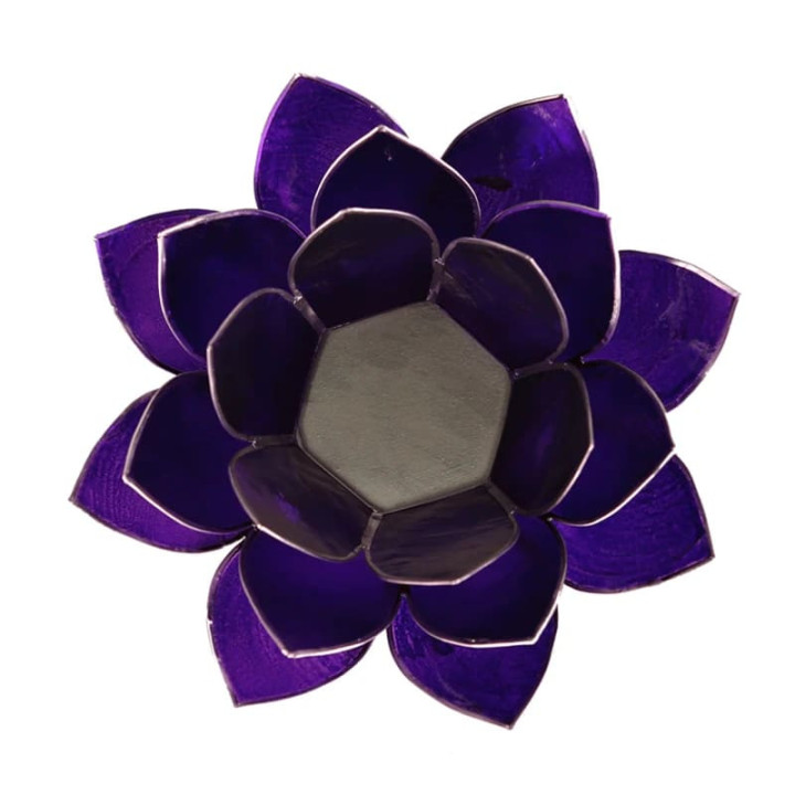 Eclairage Lotus 7° chakra violet &argent | Pieralune