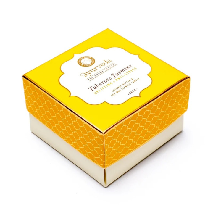 Vata Tuberose Jasmin Bougie parfumée 2 mèches en pot | Pieralune