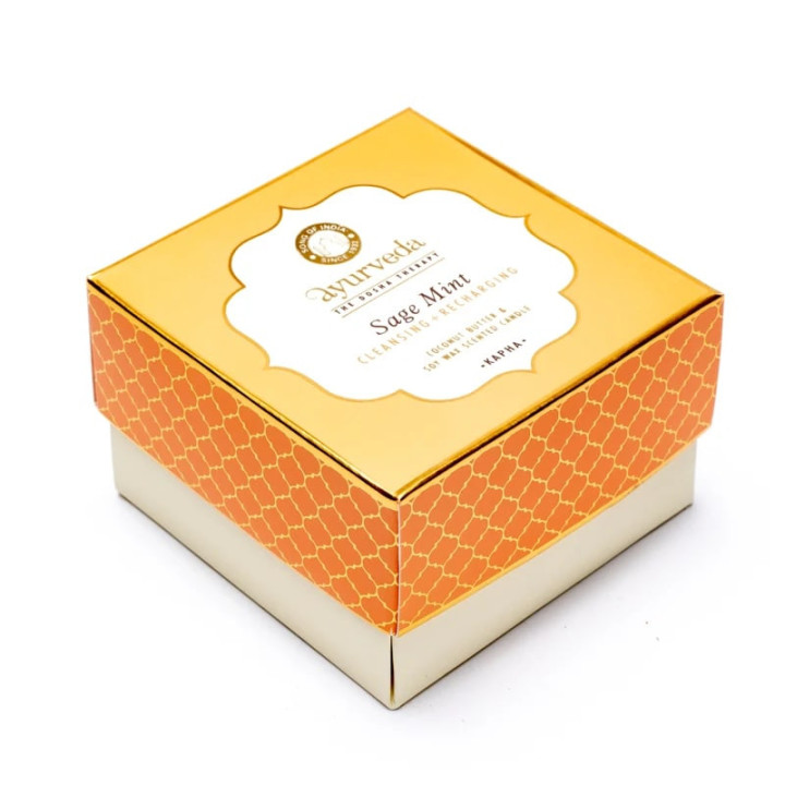 Kapha Sauge menthe Bougie parfumée 2 mèches en pot | Pieralune