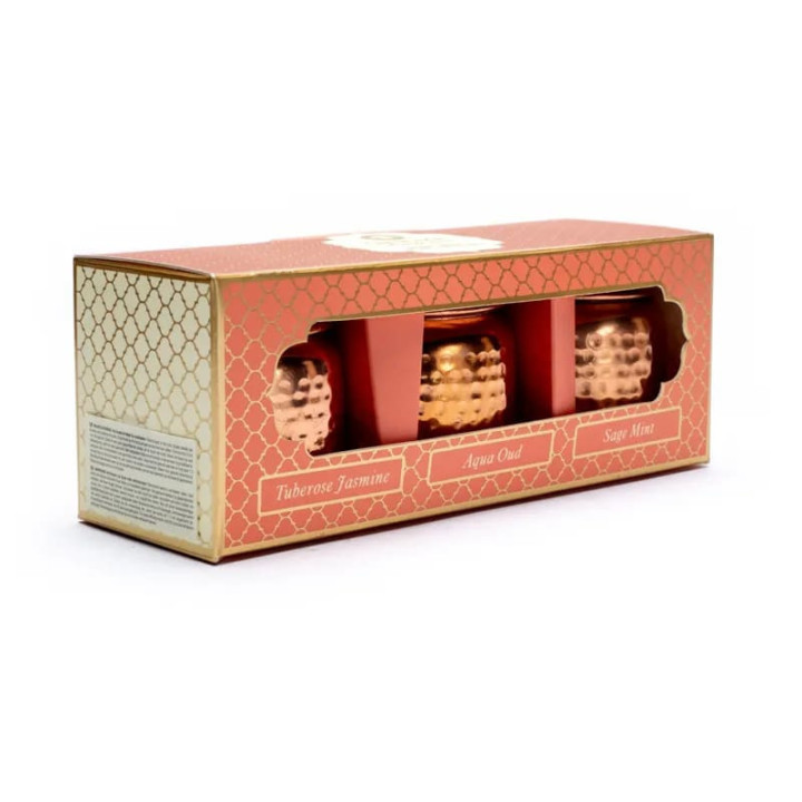 Veda Bougie en pot avec couvercle lot de 3 | Pieralune