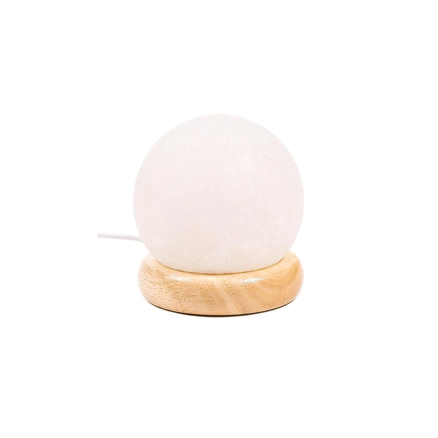 Mini lampe sphère sel blanche USB + LED | Pieralune