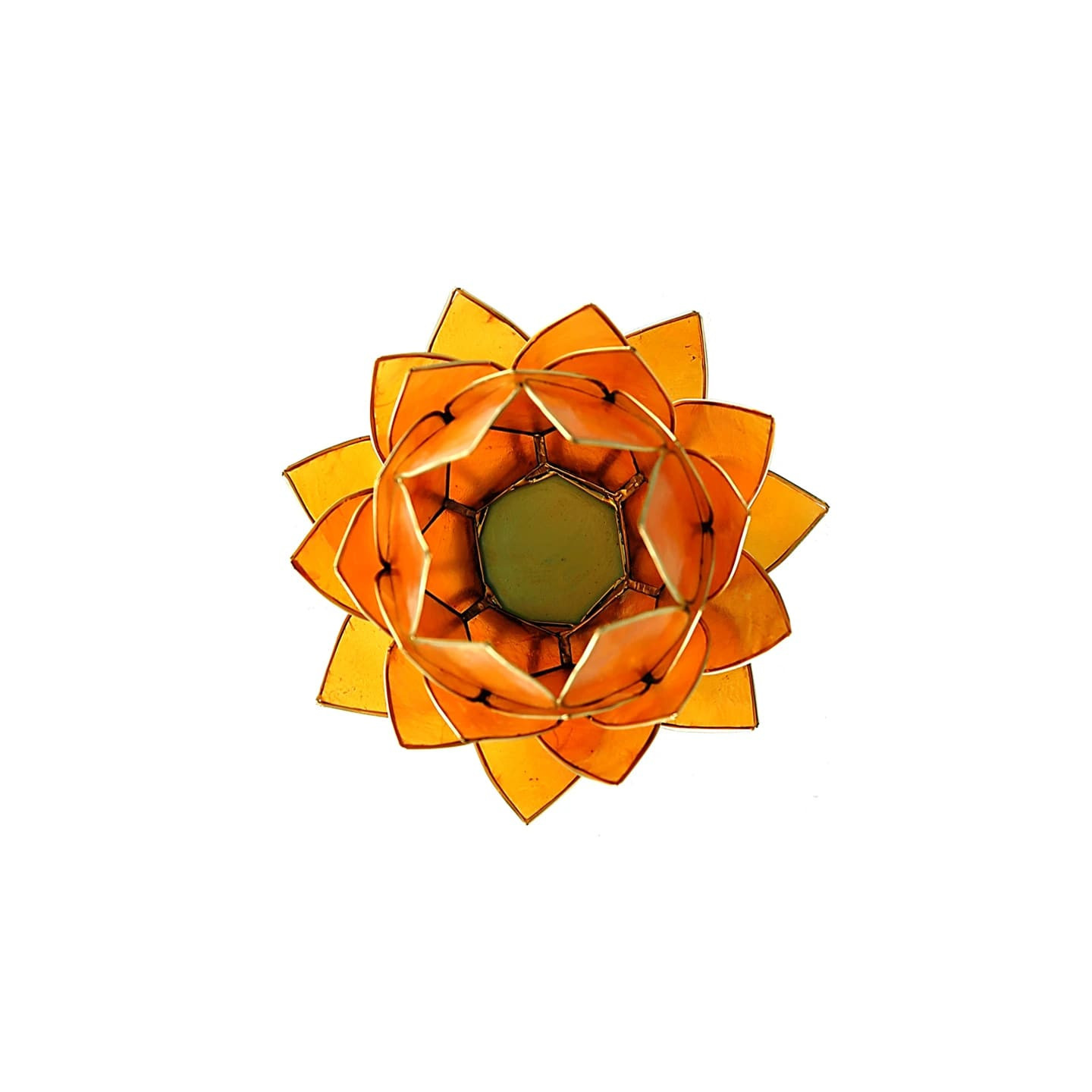 Eclairage d’ambiance Lotus orange doré grand | Pieralune