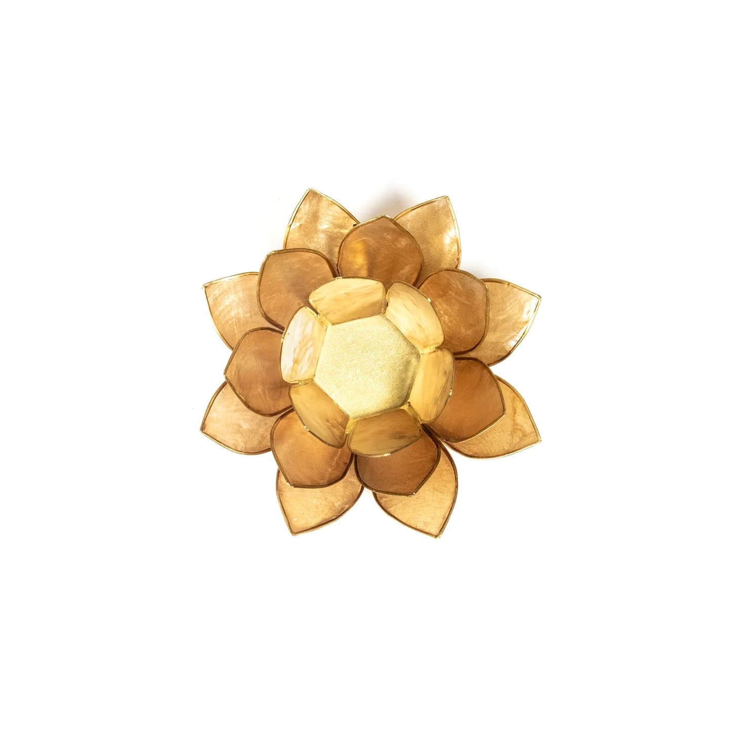 Eclairage Lotus beige/fumé bors or | Pieralune