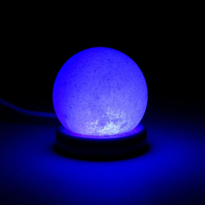 Mini lampe sphère sel blanche USB + LED | Pieralune