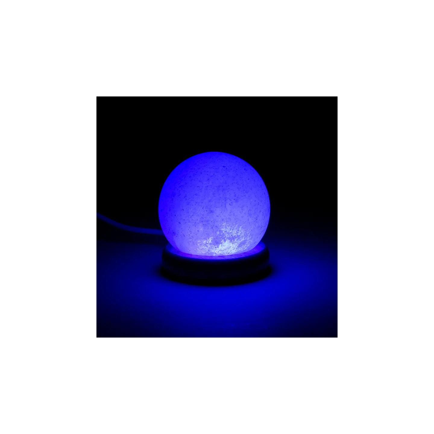 Mini lampe sphère sel blanche USB + LED | Pieralune