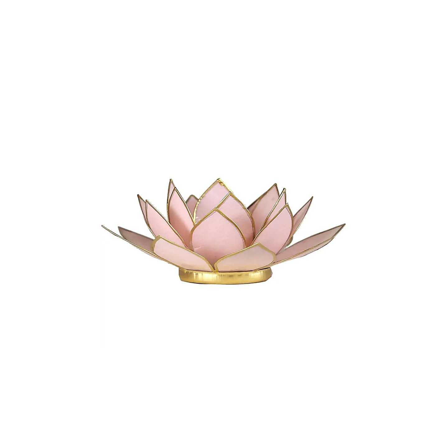 Eclairage ambiance Lotus rose pastel bord or | Pieralune