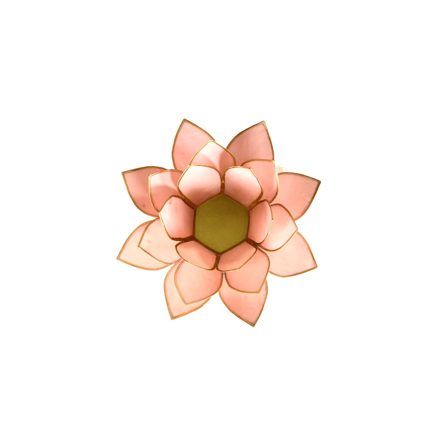 Eclairage ambiance Lotus rose pastel bord or | Pieralune