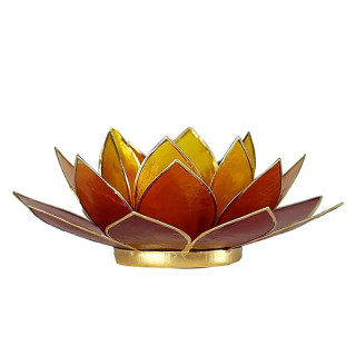 Eclairage Lotus 3 couleurs bordure dorée | Pieralune
