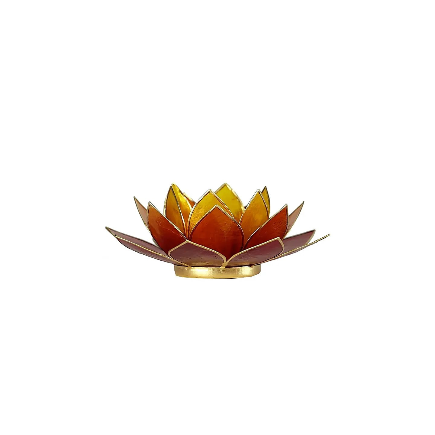 Eclairage Lotus 3 couleurs bordure dorée | Pieralune