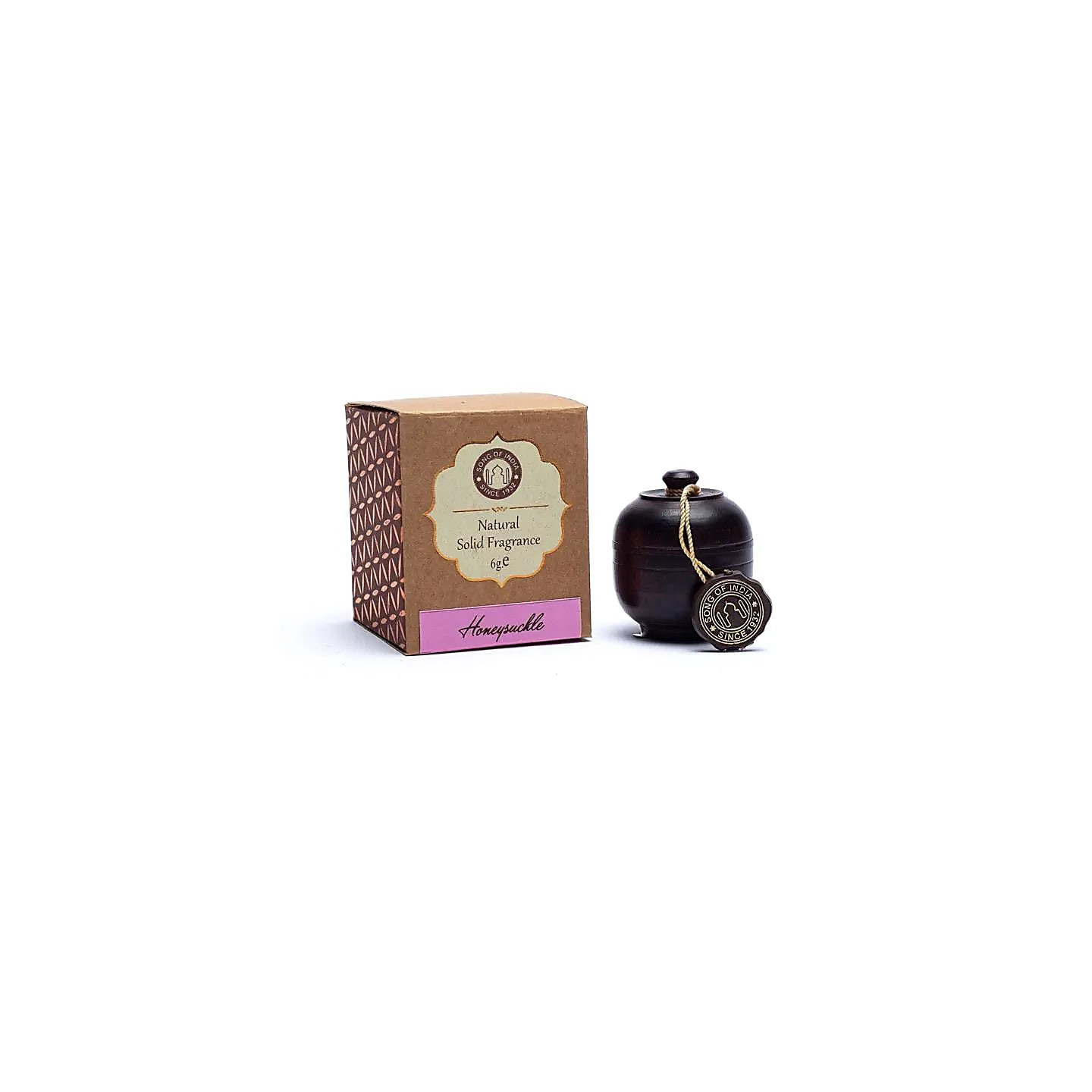 Crème parfumée Chèvrefeuille dans une boite de palissandre | Pieralune