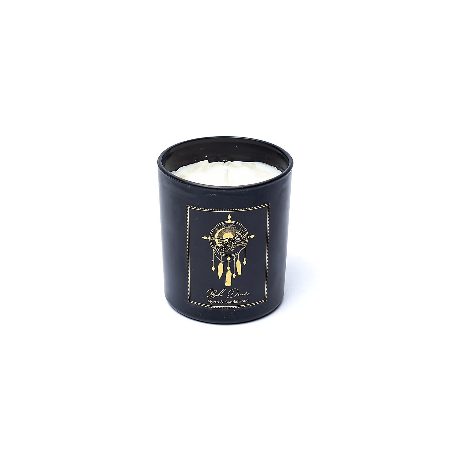 Bougie d'intention Boho Dreams en verre avec couvercle | Pieralune