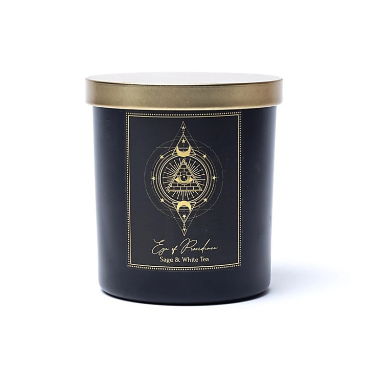 Bougie d'intention Eye of Providence en verre avec couv... | Pieralune