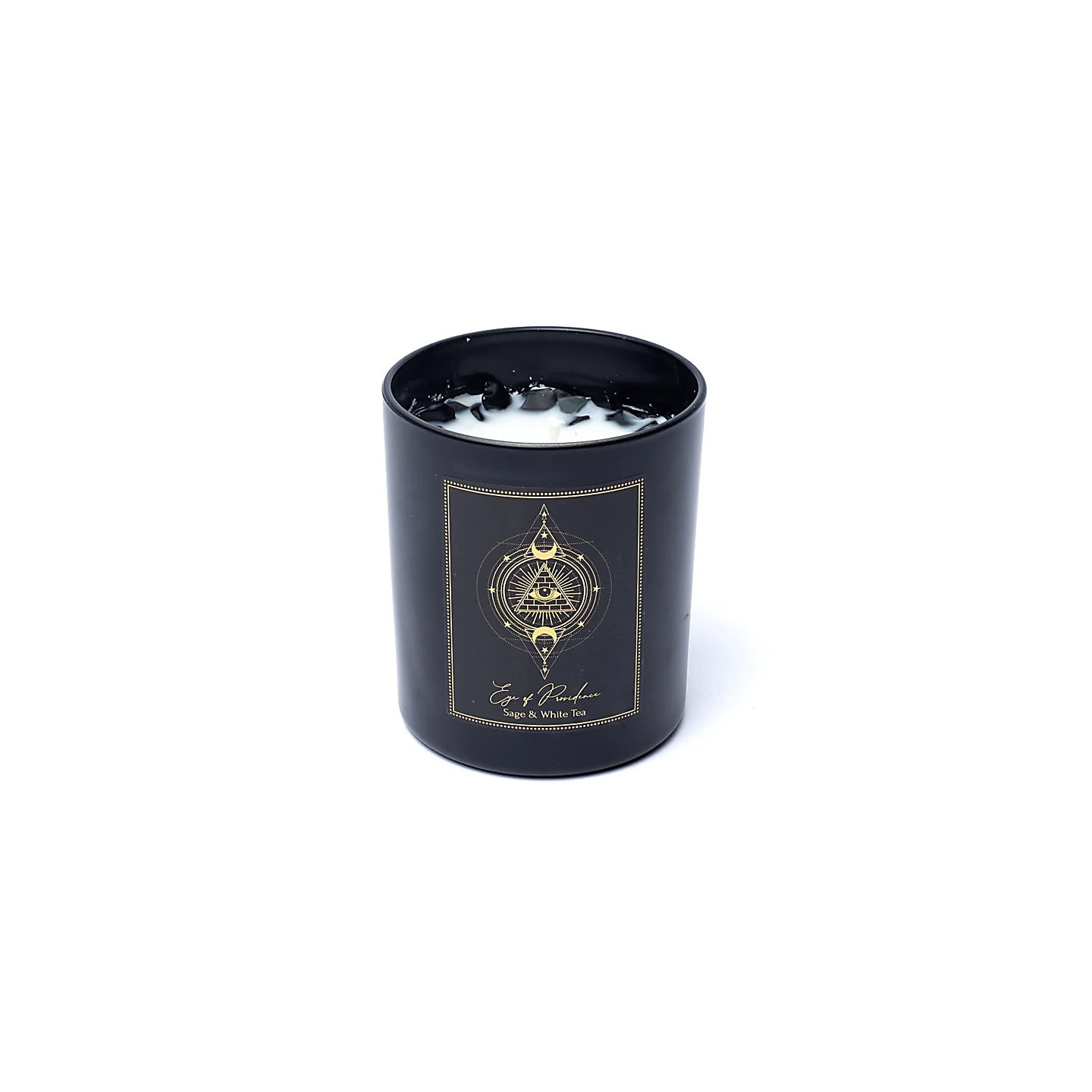 Bougie d'intention Eye of Providence en verre avec couv... | Pieralune